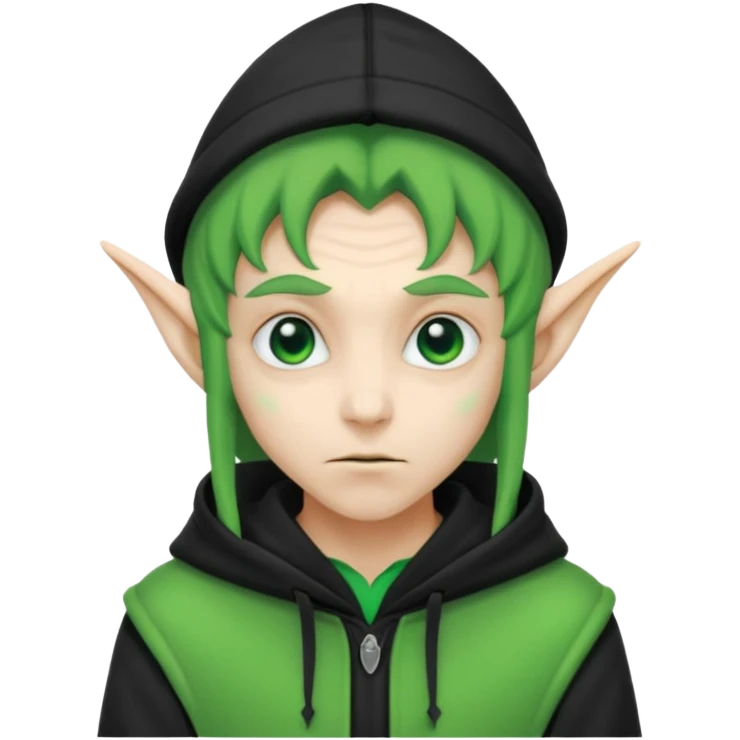 Aliens Green, hoodie, elf ears emoji