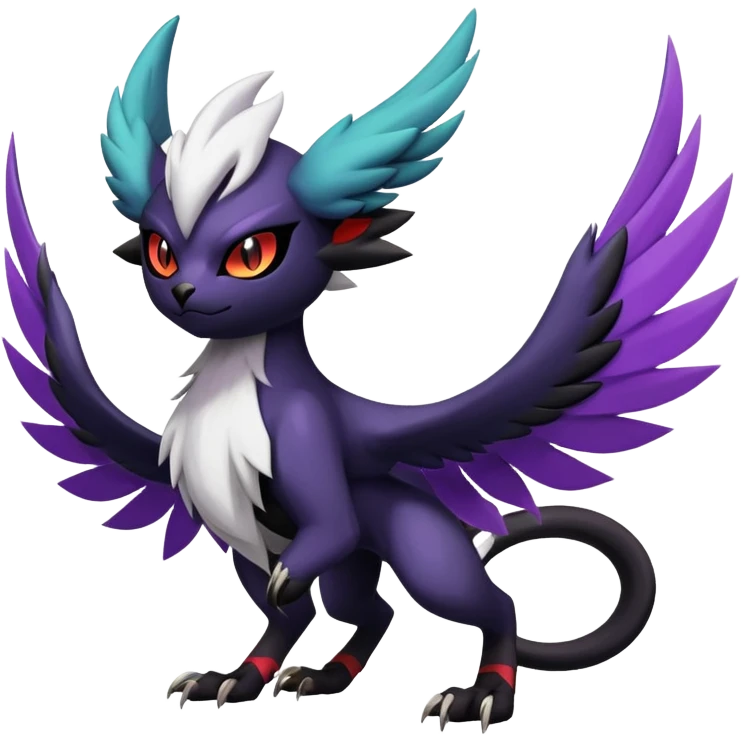 Litten-Absol-Noivern-Hybrid (Full body) emoji