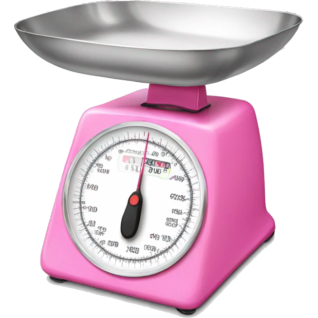 Pink Realistic kitchen scale emoji