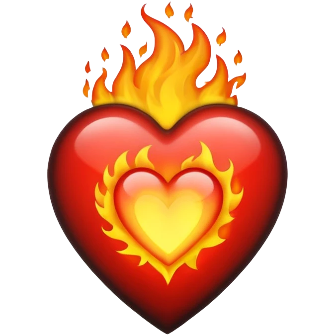 I want the emoji to be the heart on fire but make the heart black emoji