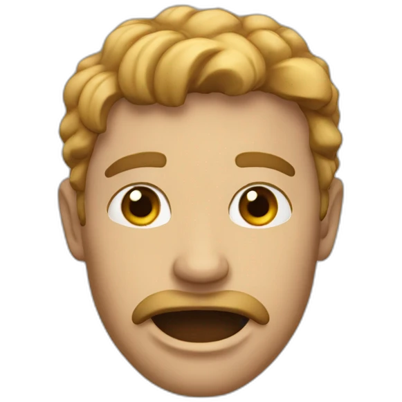The Gigachad face emoji