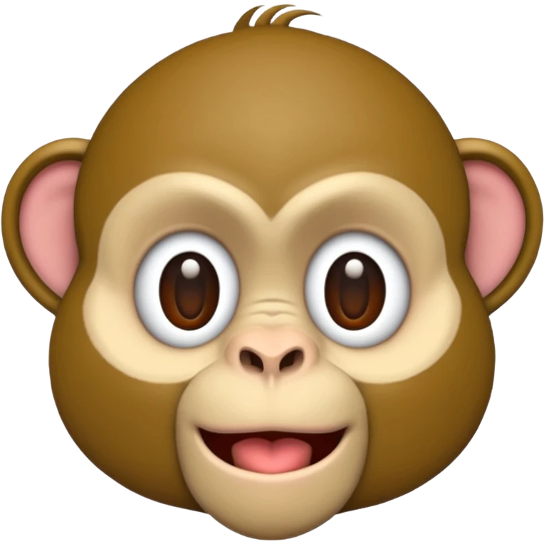 use o emoji de macaco que já existe no iphone e faça ele com cara de "sem reação" emoji