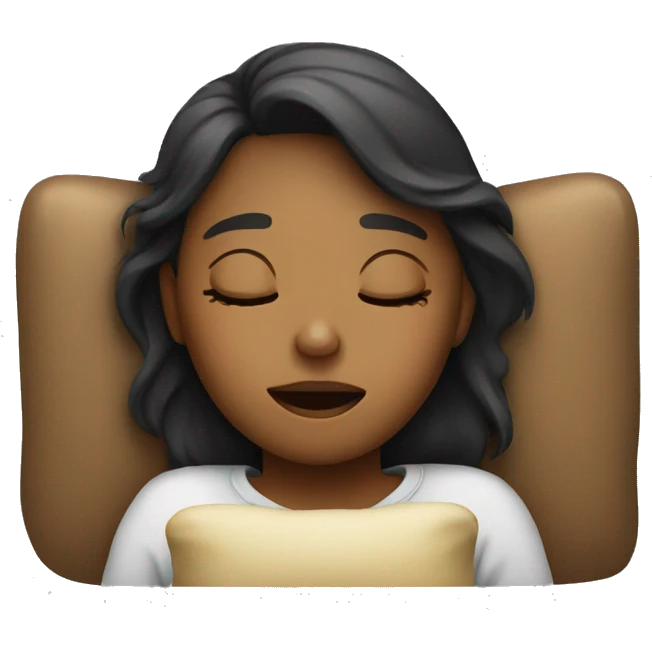 A girl sleeping and watching movie  emoji