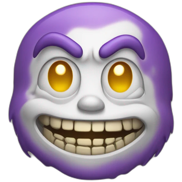 Smiling jokerAnd scary  shape  emoji