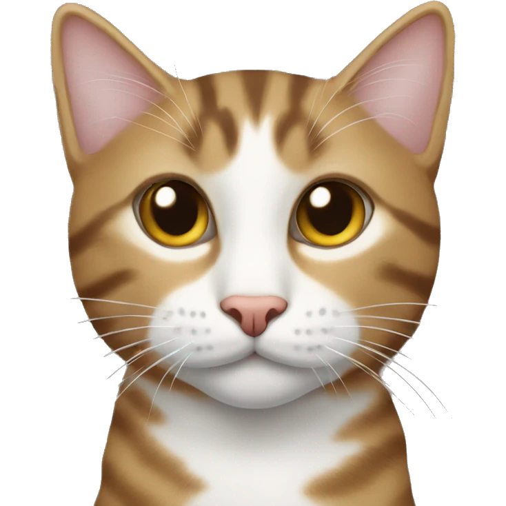 Tabby cat with white nose emoji
