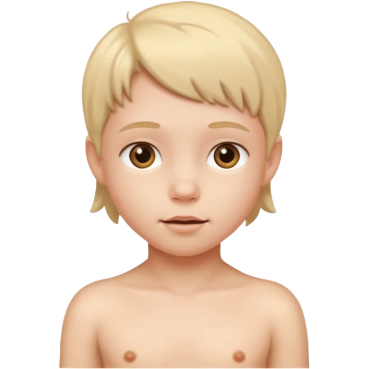 Enfant nue avec emoji