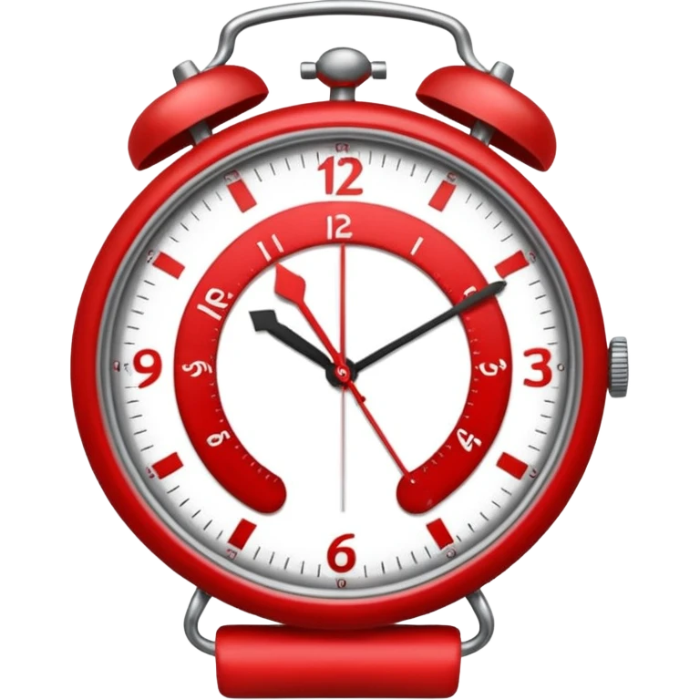 reloj con simbolo de interrogacion en color rojo emoji