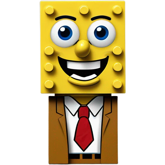 SpongeBob in Lego emoji