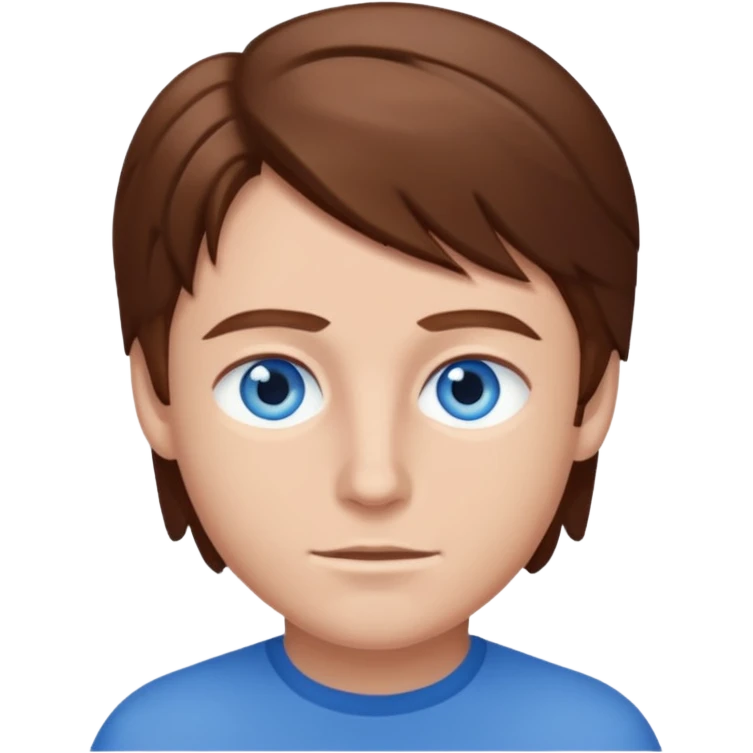 Mikey Graham with blue eyes, brown hair emoji