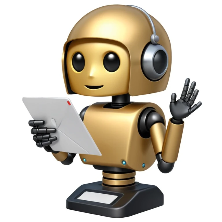 mailing bot black background emoji