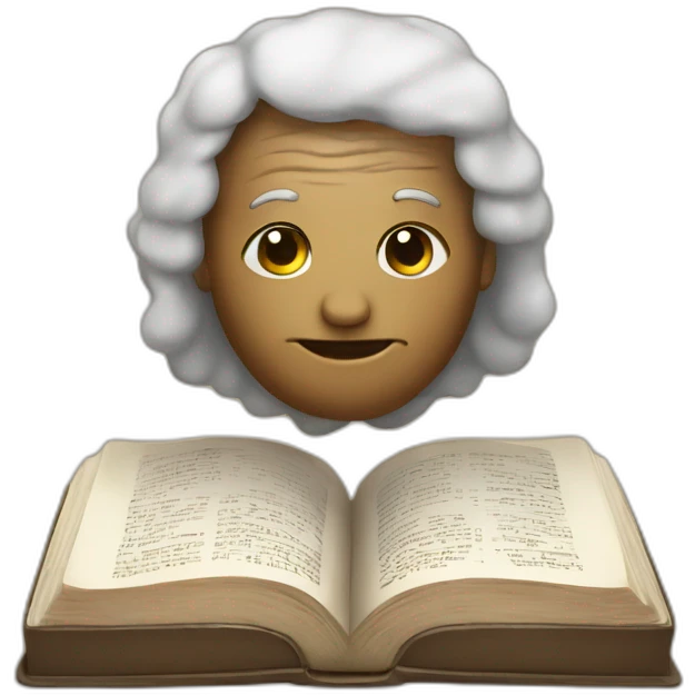 Bible with face emoji
