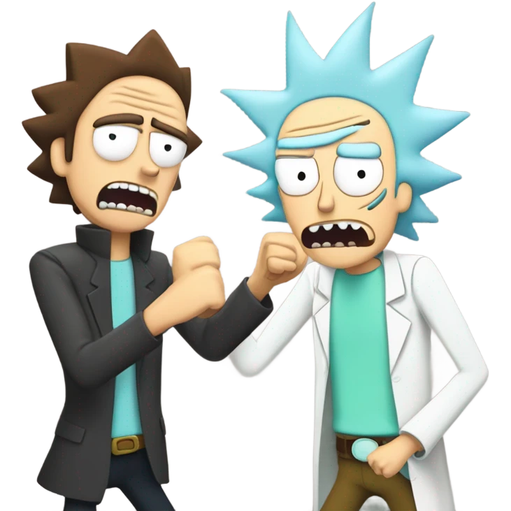 rick sanchez punching morty smith emoji