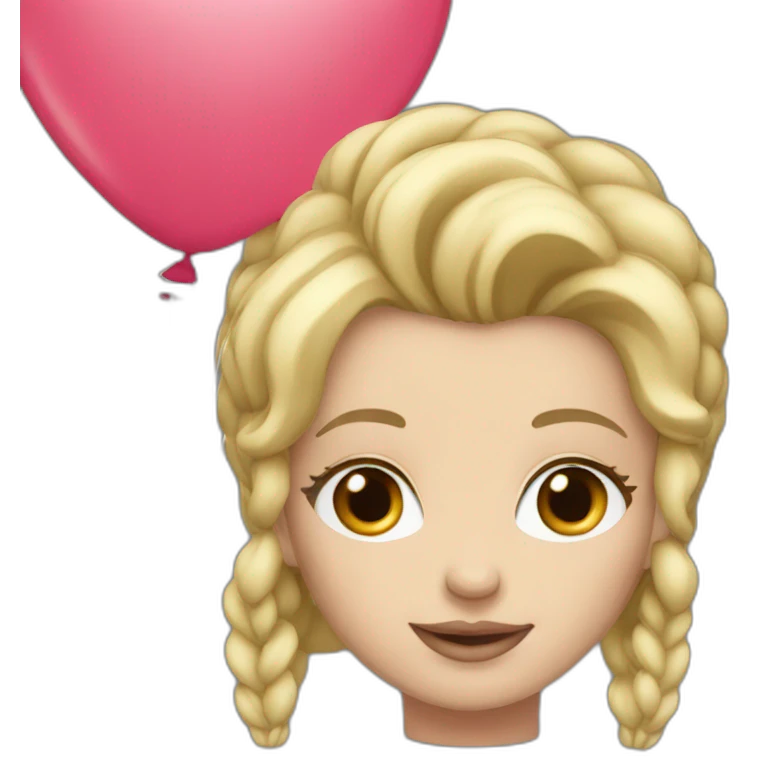 blonde white girl balloons emoji