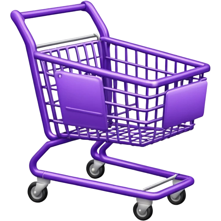 purple shopping cart emoji