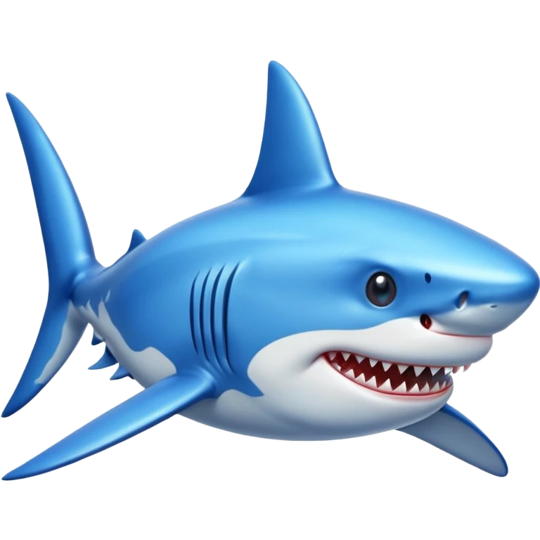 A Shark with Blue Steaks  emoji