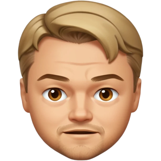 Leonardo DiCaprio emoji, winking, short hair emoji