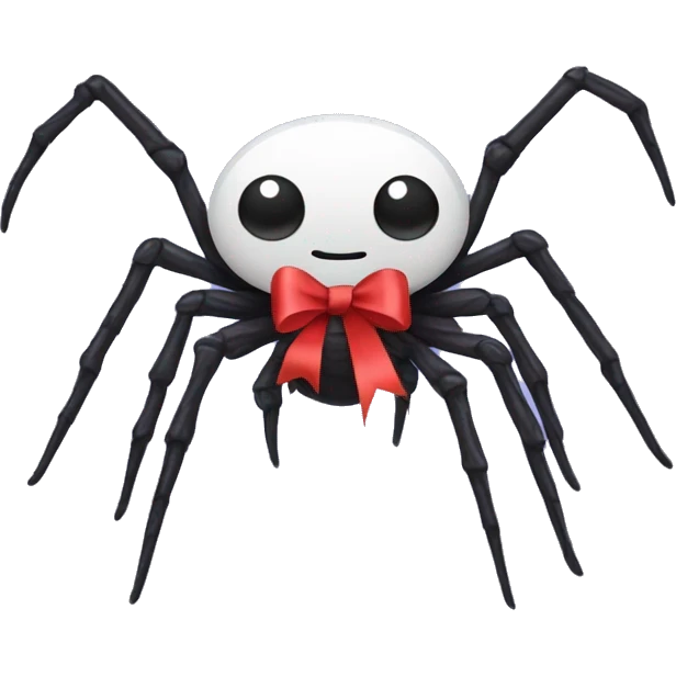 Spider with ribbon emoji