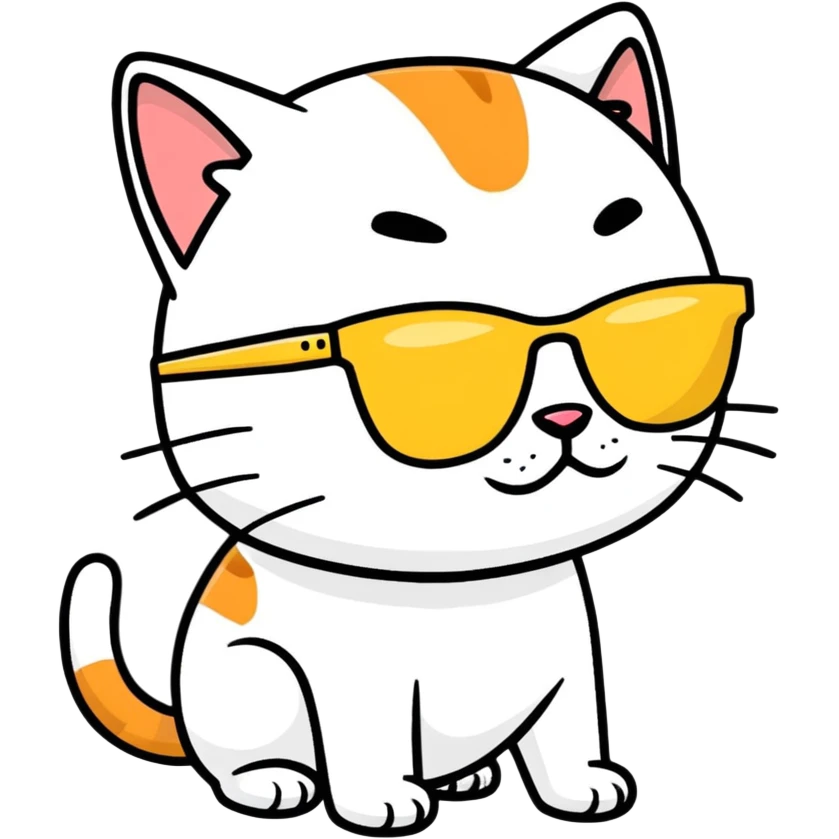 Cat with sunglasses emoji