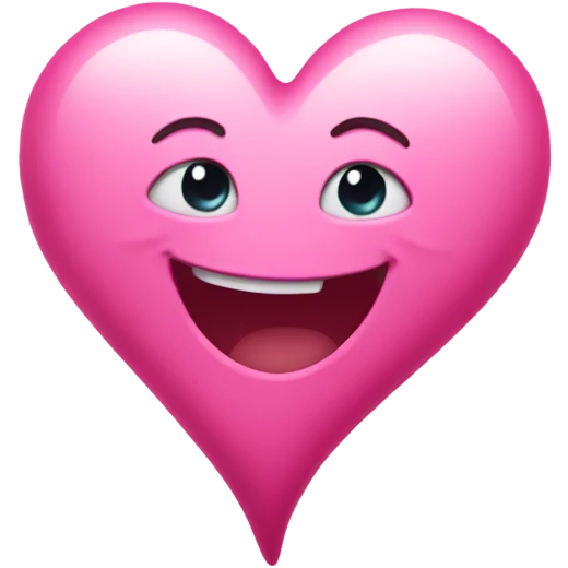 pink happy heart emoji
