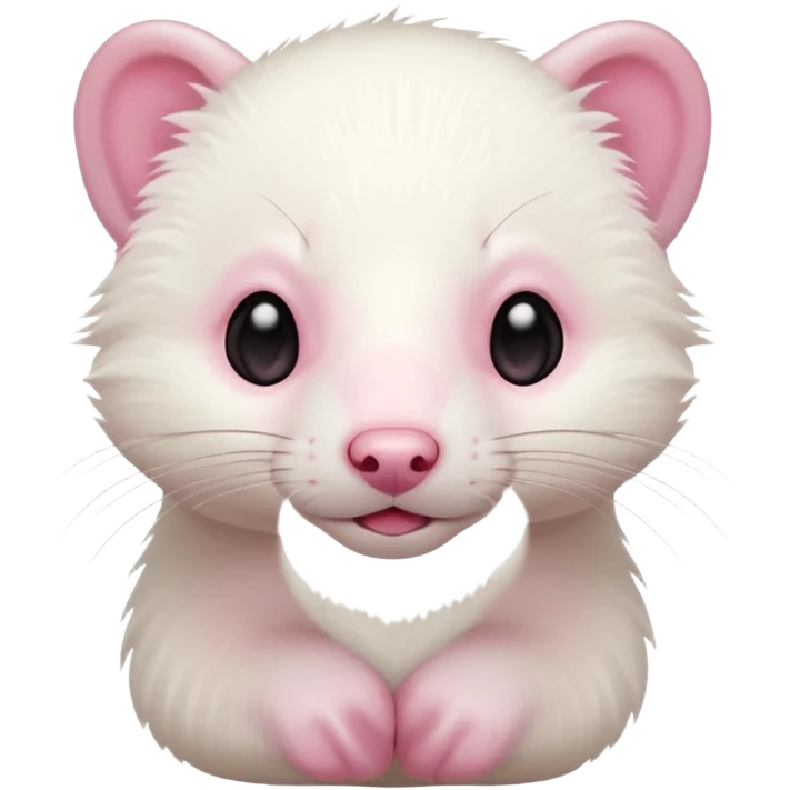 Ios 9.1 emoji style, albino ferret emoji