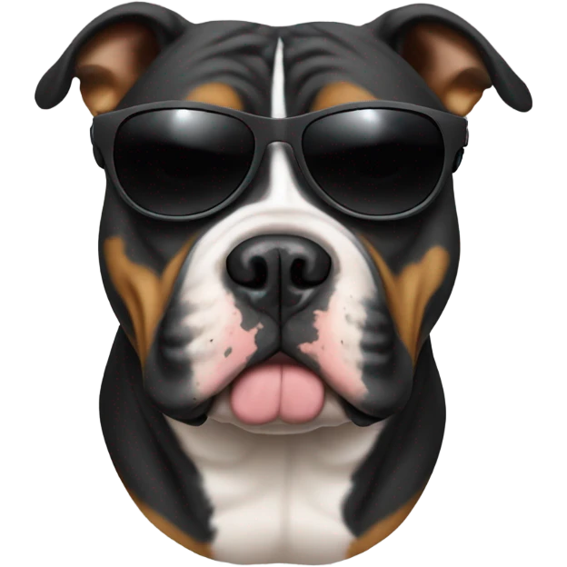 American Bully with sunglasses  emoji