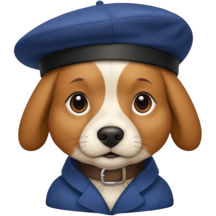 dog with beret emoji
