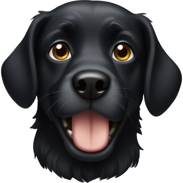 Black dog weneer emoji