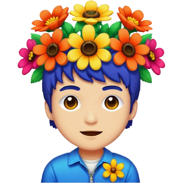 flower boy pixel art  emoji