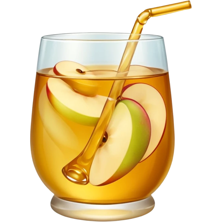 Apple juice in large glass emoji