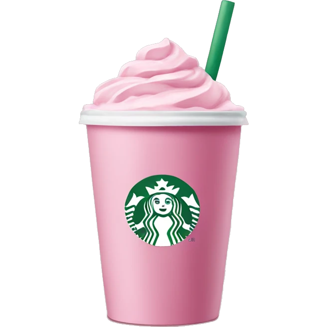 Pink Starbucks  emoji