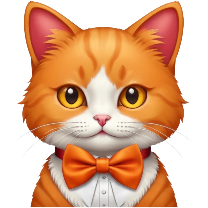 cat wearing a bow tie emoji