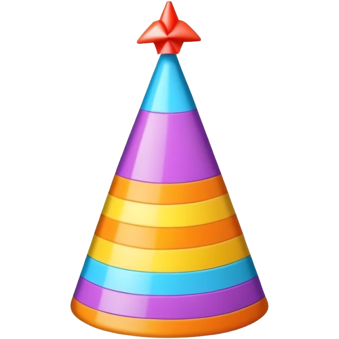 Colorful party hat emoji