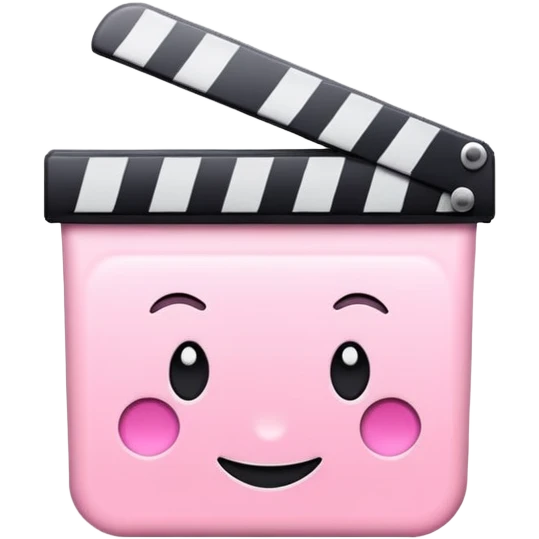 Light pink movie emoji