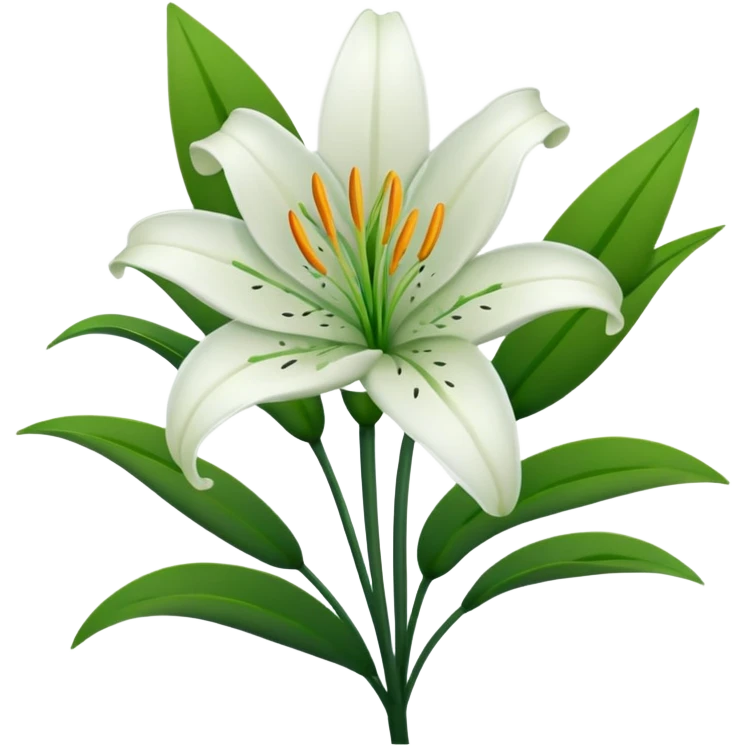  lillies black outline emoji