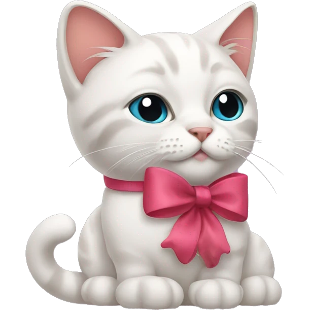 Cat with a bow  emoji