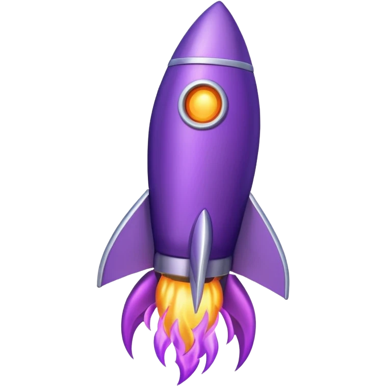 purple rocket purple flame emoji
