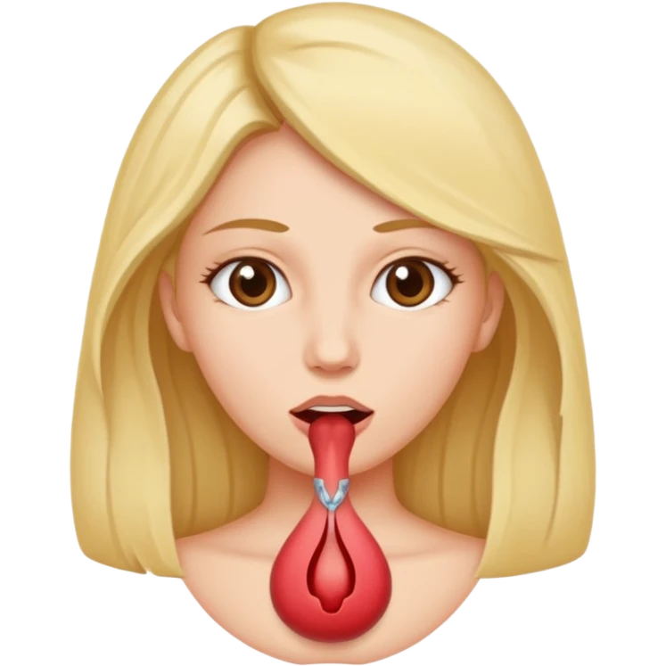 naked woman showing her cervix emoji