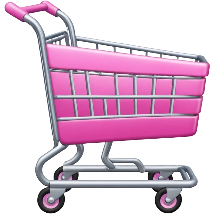 make shopping cart with pink tones. emoji