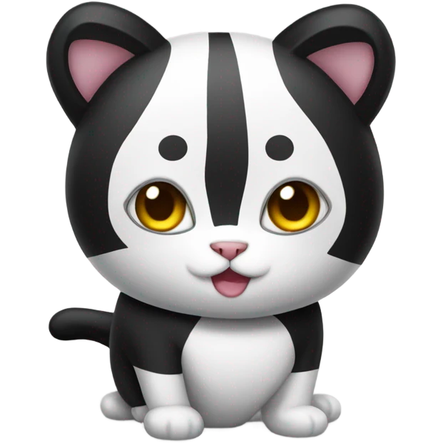 Cat wearing a panda suit emoji