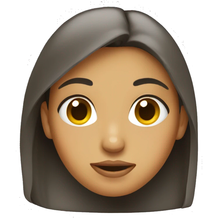 A girl with a beak emoji
