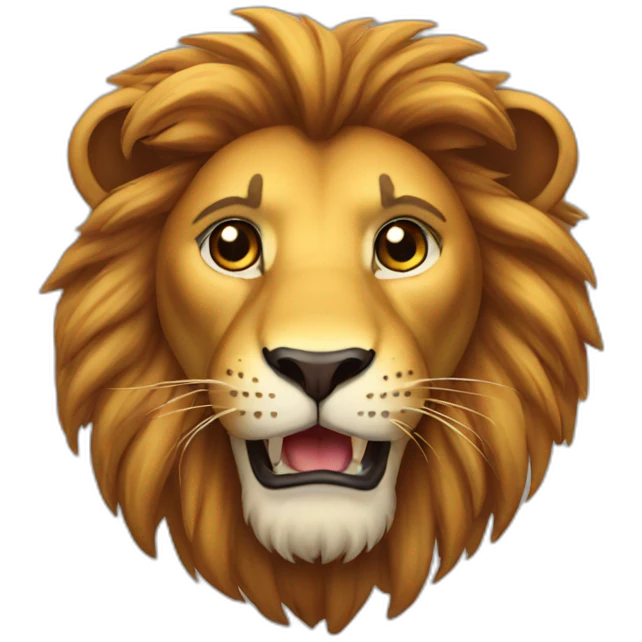 lion funny emoji