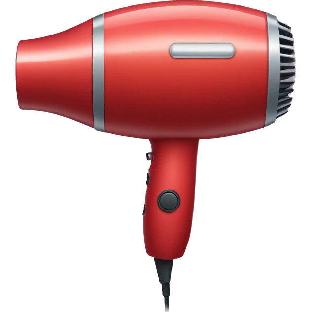 red hair dryer in hand emoji