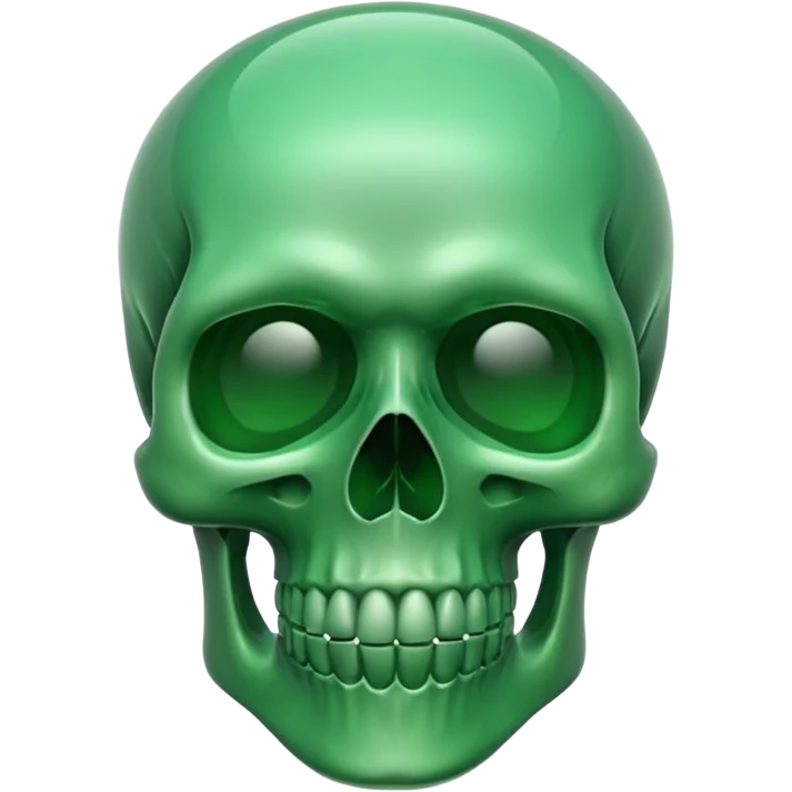 green bottle form of skull emoji