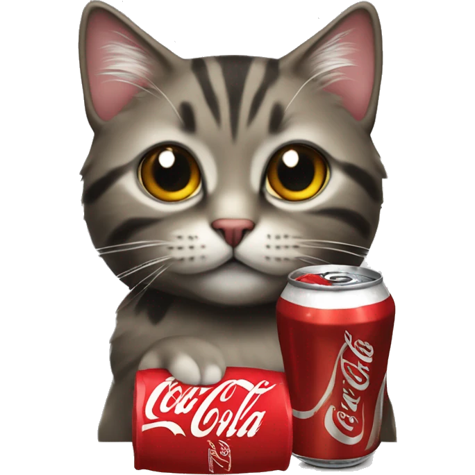 cat with coca cola zero emoji