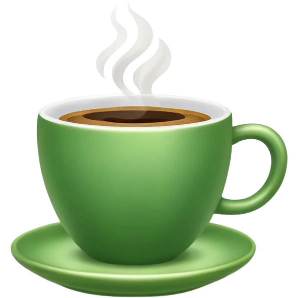 Coffee in green cup emoji