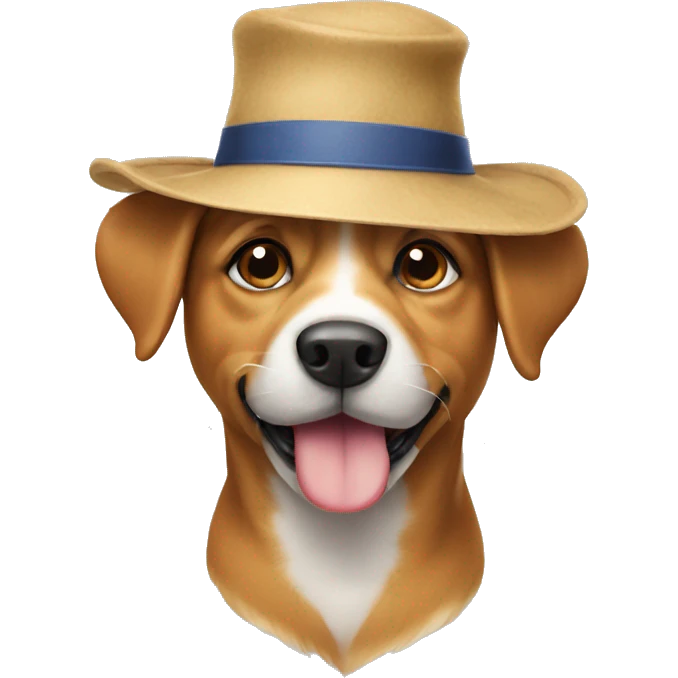a dog with a hat emoji