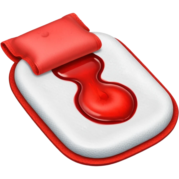 l with blood on it period pad emoji