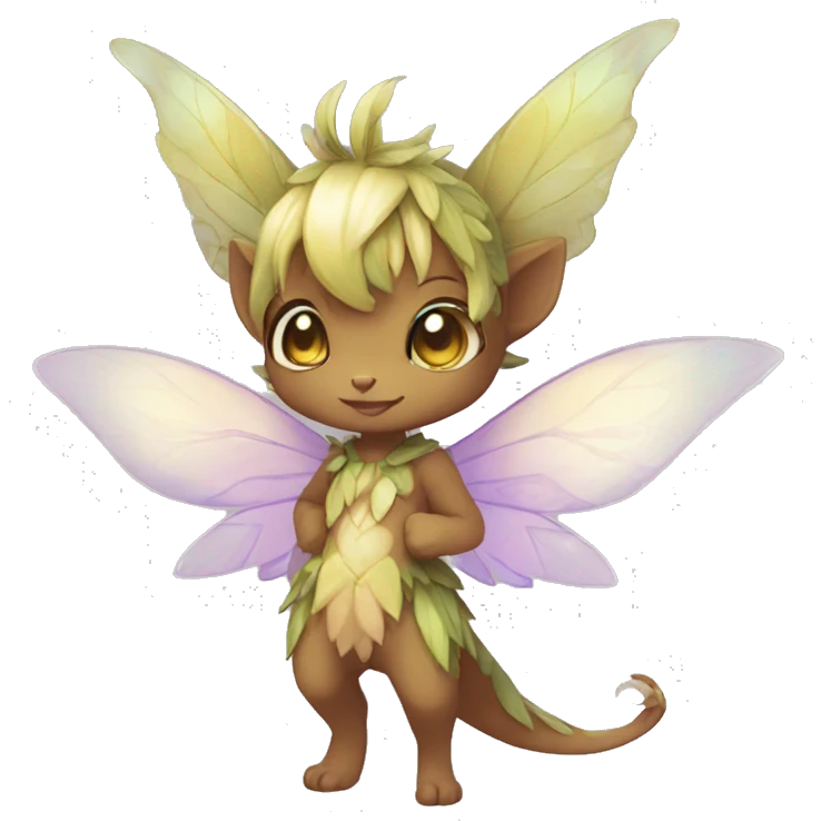 a anthro chibi-style fairy-type Fakémon-hybrid full body emoji