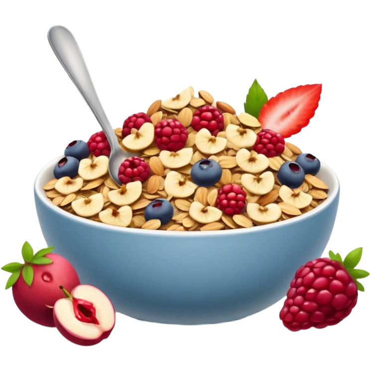 un jolie muesli au fruits rouges emoji