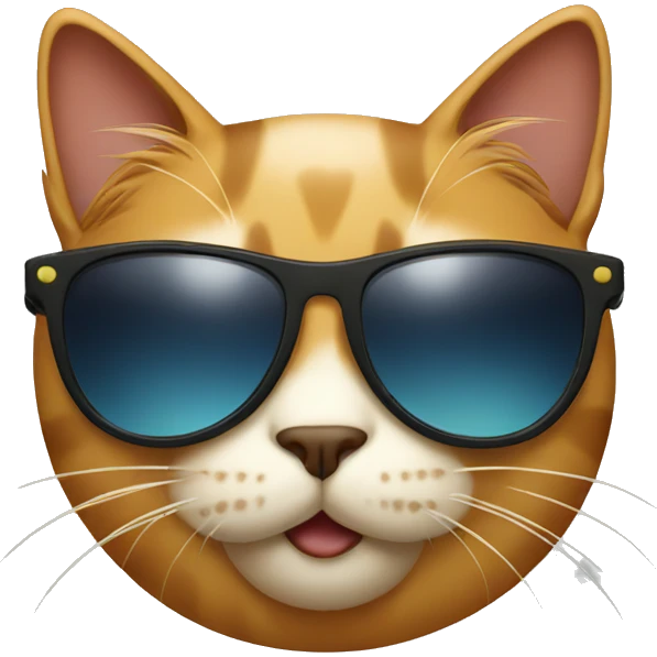 Cat with sunglasses emoji